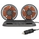thumbnail image 2 of Ventilador De Coche De Doble Cabeza 2 Velocidades 360 Giratorio Apto Para Salpicadero Vehículo Verano, 2 of 5