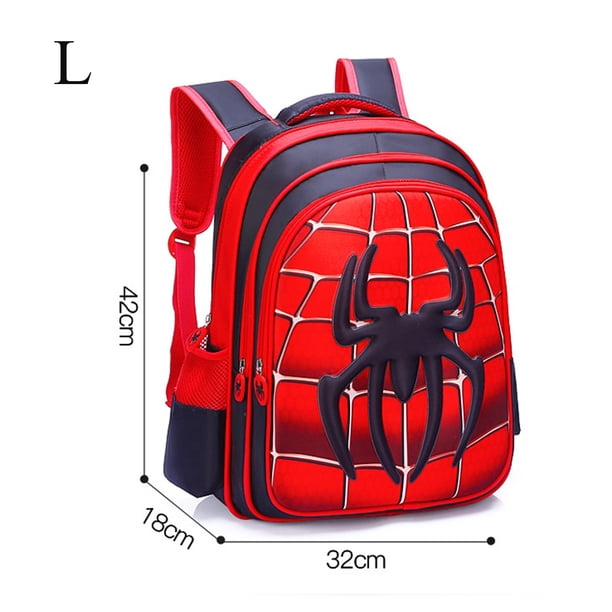 3D three dimensional children's schoolbag cartoon spider shoulder bag cute boy bag