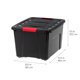 thumbnail image 2 of Bidones de almacenamiento Iris USA, 40 L, apilables con tapas, 6 unidades, negros, 2 of 9