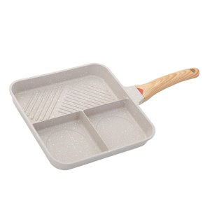 Magideal - Sartén Antiadherente, Herramienta De Cocina Portátil Duradera, Sartén Cuadrada Para Asar, Olla Para Tortilla Para Cocina Al Aire Libre, Picnic, Cocina