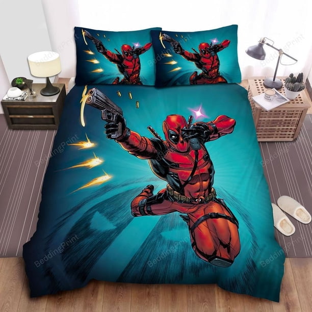 Deadpool New Boss Quilt Duvet Cover Set Kids Bedspread Home Textiles3-Piece Bedding Set