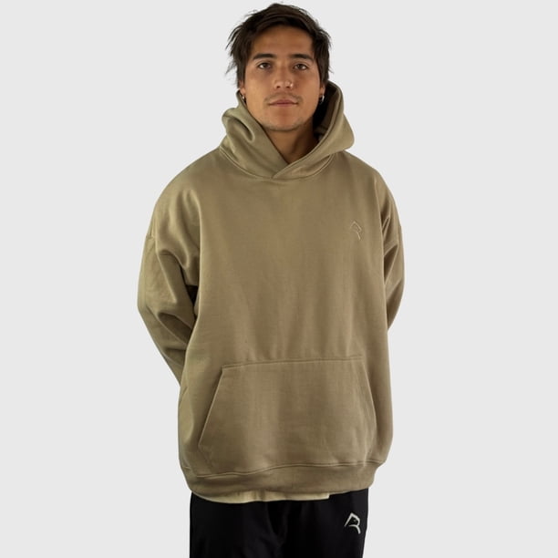 Poleron Canguro Relax Cotton Beige Hombre Konko