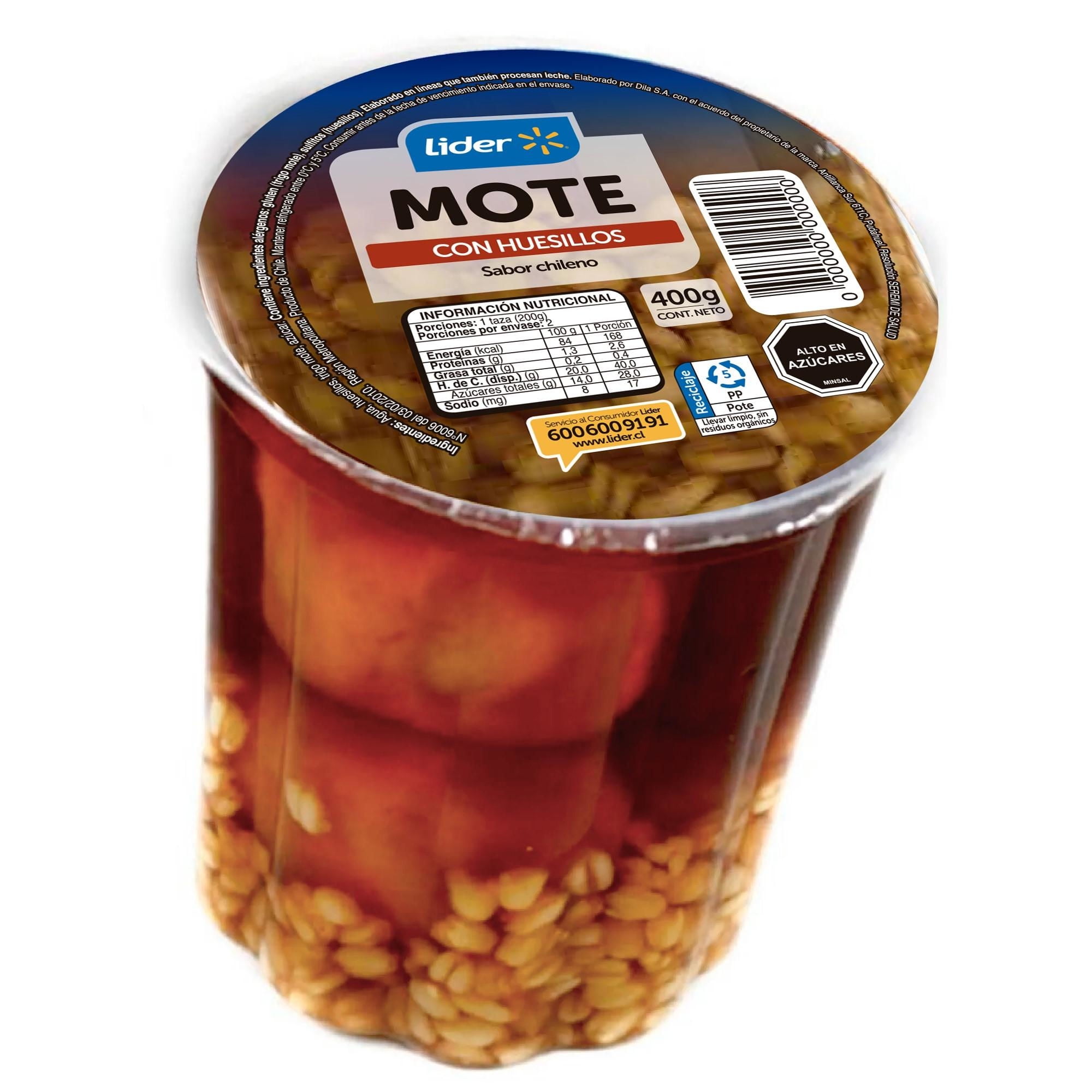 Postre Preparado Mote Con Huesillos 1 Un 400 g Lider