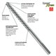 thumbnail image 2 of Broca perforadora Bosch HCFC5005 SDS-max® Speed Xtreme™, 2 of 9