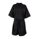 thumbnail image 5 of Albornoz ligero informal, batas de salón con escote en V, clientes suaves, batas de kimono transpirables para peluquero, vestido de cliente de salón p Negro, 5 of 5