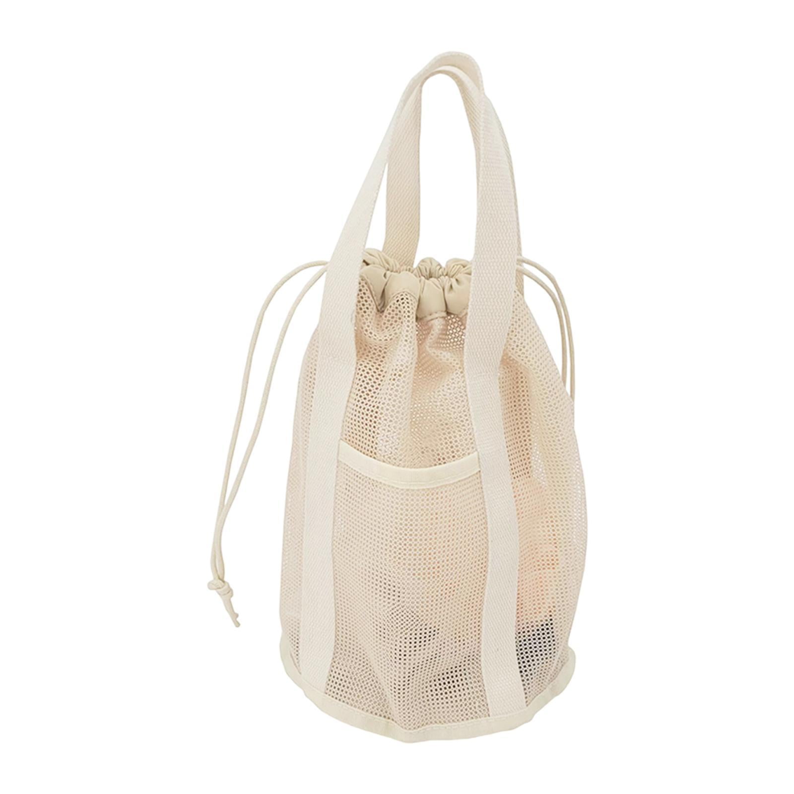 Magideal - Bolsa De Ducha De Malla, Bolsa De Aseo, Práctico Organizador De Baño Portátil Para Colgar, Ideal Para Campamento, Mujeres/hombres, Natación, Playa Y Blanco