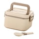 thumbnail image 3 of Contenedor De Almuerzo Ligero Reutilizable A Prueba De Fugas Bento Box Para El Trabajo Cenar Fuera Individual Beige, 3 of 3