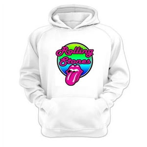 Genérico - Polerón Canguro The Rolling Stones Blanco Talla Xs Unisex