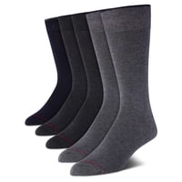 Calcetines Tommy Hilfiger De Punto Plano, Mezcla De Rayón, 5 Pares, Azul Marino Y Gris