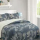 thumbnail image 2 of Cubrecama Quilt Sherpa 2pl Floral En Tonos Azul Y Beige Estampado Floral Elegante Y Moderno, 2 of 3