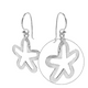 thumbnail image 2 of Aros de Plata 925 Diseño Flores Martilladas, 2 of 4