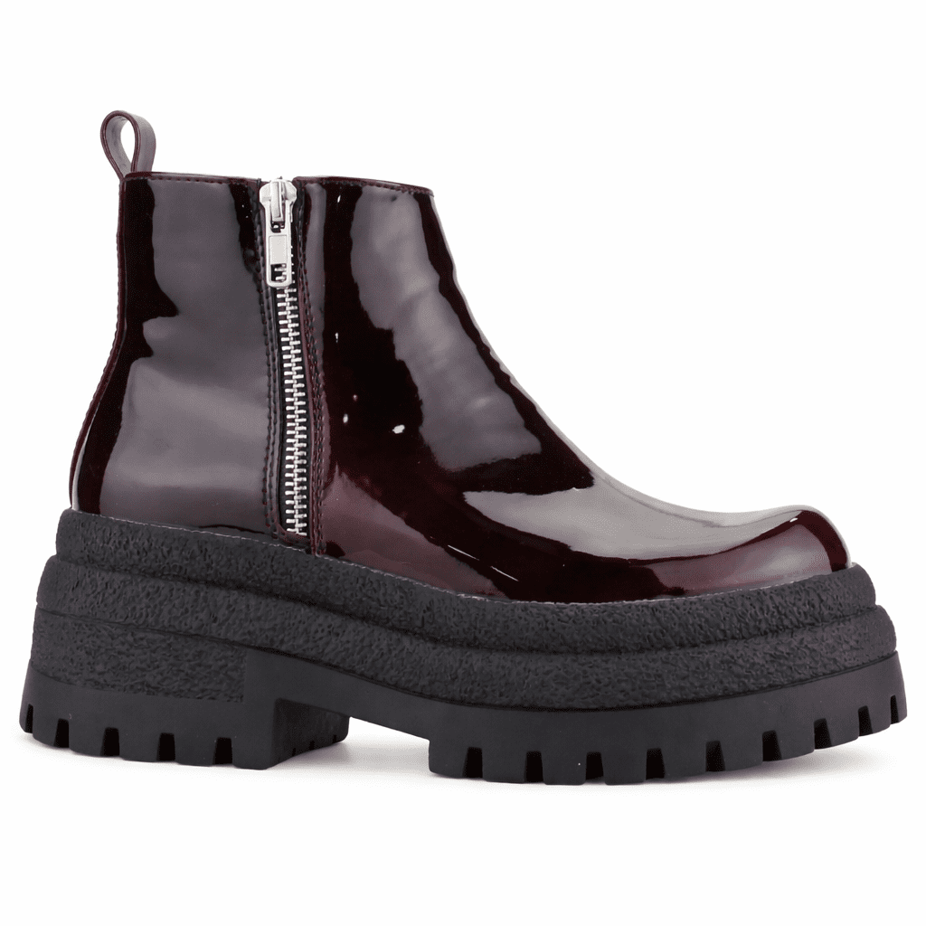 Botin Burdeo Mujer Casual Chalada Krepin