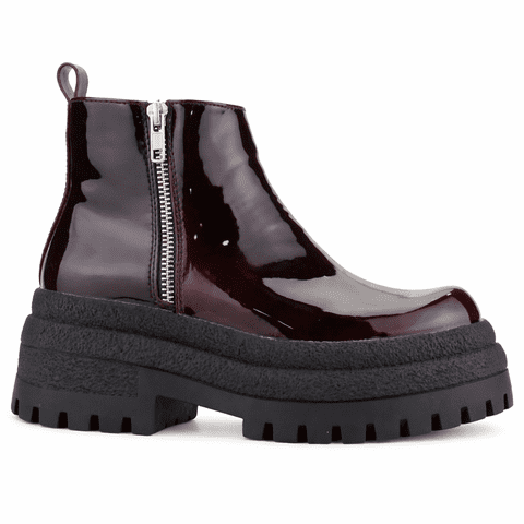 Botin Burdeo Mujer Casual Chalada Krepin