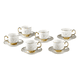 thumbnail image 1 of Juego vajilla tazas platillos gourmet grabados botánicos, 1 of 3
