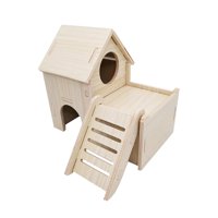 Magideal - Casa De Madera Para Hámster, Villa , Juguete Para Hacer Ejercicio, Fácil De Montar, Juguetes De Exploración, Jaula Para Cobertizo, Patio De , 15,5 Cm X 15 Cm X 14 Cm 155 Cm X 15 Cm X 14 Cm