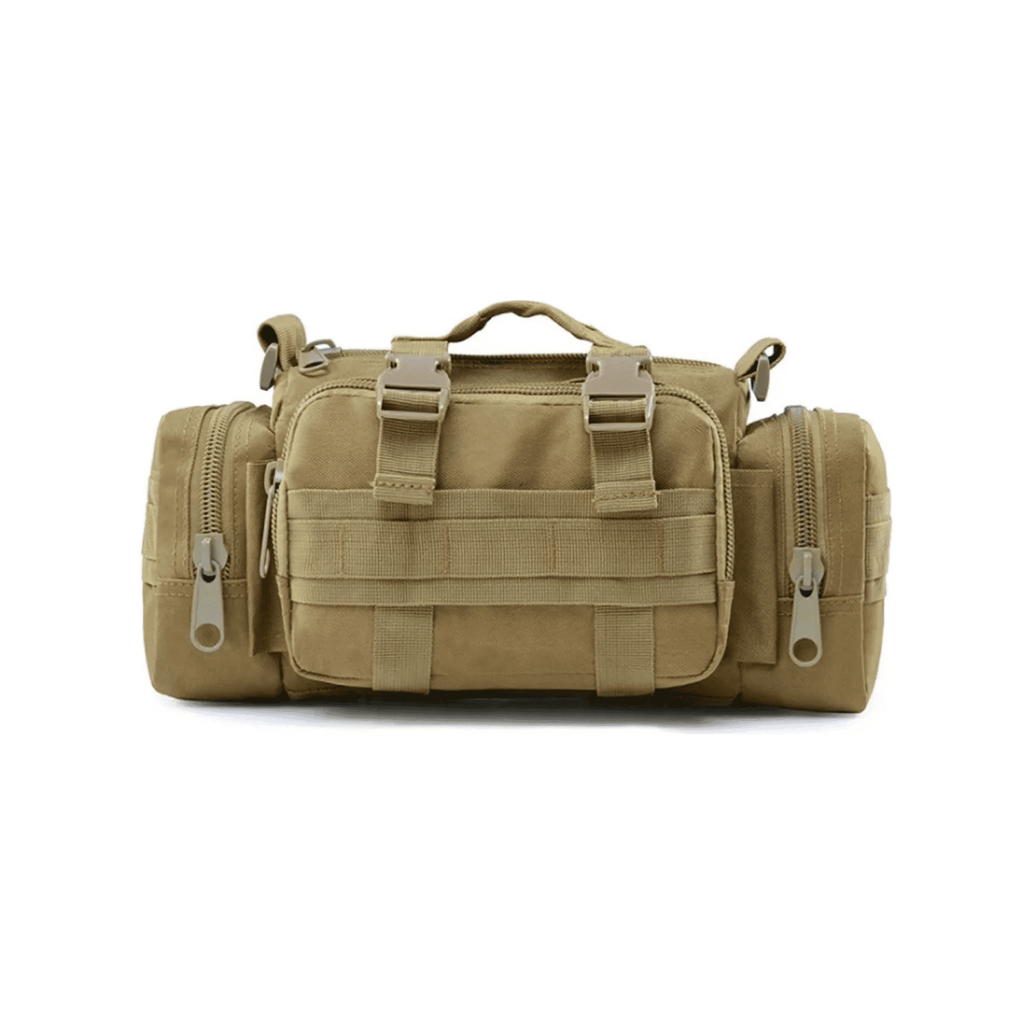Importclick - Bolso Banano Militar Táctico Ajustable Tela Liso 30x18x8 Cm