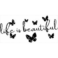 Rienda Libre - Sticker Life Is Beautiful With Butterflies Auto Camioneta