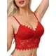 thumbnail image 1 of INSPIRE CHIC Camisola de Encaje para Mujer Escote Profundo Sin Mangas con Tirantes Tanque Transparente Malla en la Espalda con Copa Delgada L Rojo, 1 of 5