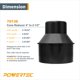 thumbnail image 5 of Reductor de cono de manguera POWERTEC 70338-P2 de 4 pulgadas a 2-1/2 pulgadas con abrazaderas, 5 of 7