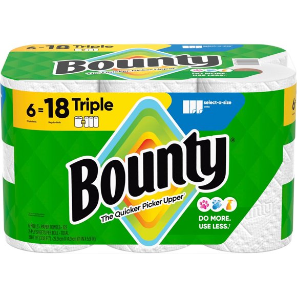 Toallas de Papel Bounty Select-A-Size Blancas
