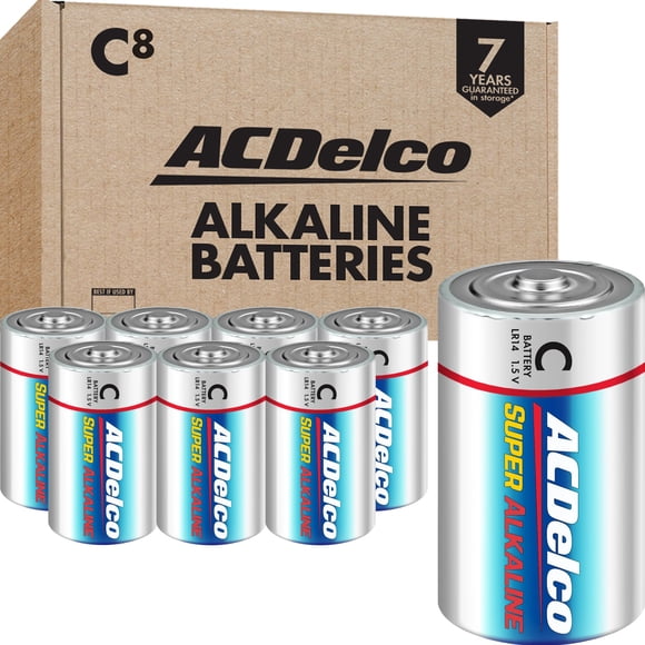 Batería ACDelco, tamaño C, 1,5 V, superalcalina, paquete de 8
