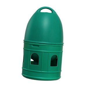 Ioensy - Bebedero De Agua Para Pájaros, Periquito, Pollo, Paloma, Alimentador Con Asa Colgante, Verde, 5 L