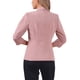 thumbnail image 3 of BLAZER DE SOLAPA INSPIRADORA CHIC para mujeres, mangas 3/4, bolsillo, traje de trabajo de un solo botón, S Rosa, 3 of 6