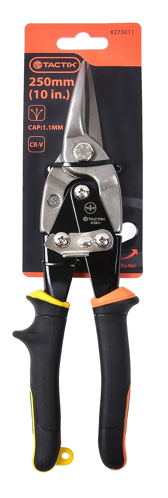 Tactix - Tijera De Aviacion Corte Recto Amarilla