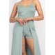 thumbnail image 4 of Conjunto de Top de Tirantes Finos con Botones y Mini Shorts en Color Salvia Oscuro ' M, 4 of 5
