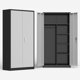 thumbnail image 4 of Armario Metalico 2 puertas con repisas y barra colgar - Linea Black & Gray FC-05, 4 of 7