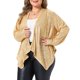 thumbnail image 4 of Agnes Orinda Conjuntos de Halloween para Mujeres Tallas Grandes Chaqueta de Lentejuelas Abierta con Dobladillo Irregular en Cascada Manga Larga Brillante Chaqueta de Fiesta 4X Oro, 4 of 6