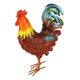 thumbnail image 1 of Estatua De Jardín De Gallo, Estatuilla De Animal, Decoración Para El Hogar, Escultura Artística De Patio De Pollo, Color Rojo, 1 of 5