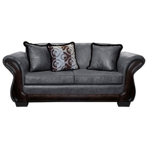 América Decora - Sofá Con Resorte Estructural 3 Personas Finis Envejecido Gris