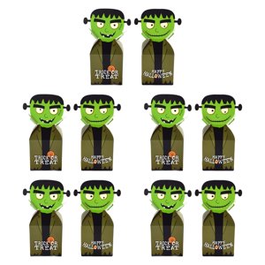 Magideal - 10 Cajas De Dulces De Halloween, Cajas De Regalo, Cajas De Embalaje De Dulces Decorativas, Cajas Pequeñas De Cartón Para Golosinas, Cajas De Golosinas Gigante Verde