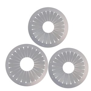 Magideal - 3 Piezas Plantilla De Rosette Herramienta Para Hacer Flores De Cinta Manualidad Con Broche De Plástico Flexible Apta Para Creación De Artesanía Y Prem