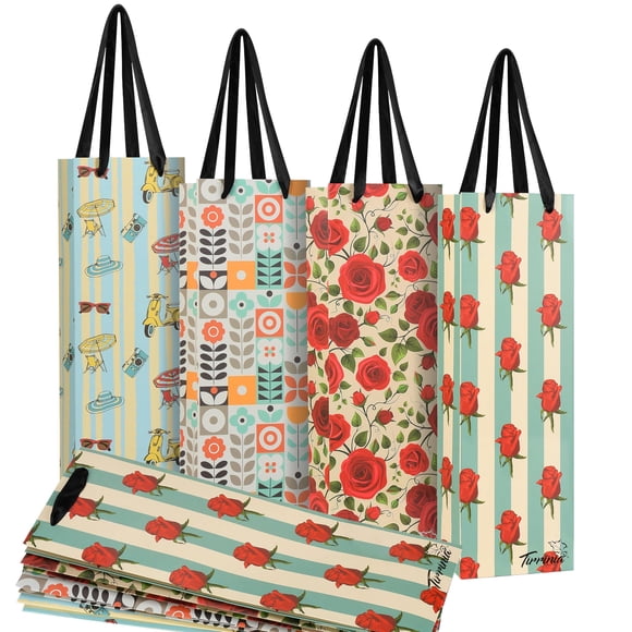 Bolsas para Botellas de Vino Tirrinia Pack de 12 - 4 Diseños