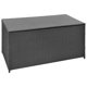 thumbnail image 1 of Caja de almacenamiento para jardín Casafoyer en polirratán negro 120x50x60 cm, 1 of 1