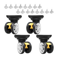 Bothyi - Equipaje Maleta Ruedas Quiet Hole Pitch 1.3 Pulgadas Ruedas De Equipaje De Repuesto 4 Piezas Con Freno