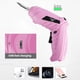 thumbnail image 4 of Juego de mini destornilladores eléctricos de color rosa, con 26 accesorios y luz LED. Herramienta eléctrica multiusos de 3,6 V, adecuada para tareas domésticas, de oficina y de bricolaje., 4 of 7