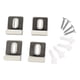 thumbnail image 3 of 4 Piezas Clips De Espejo De Acero Inoxidable Clips De Retención Pesados Para Montaje En Pared Inoxidable Blanco L, 3 of 3