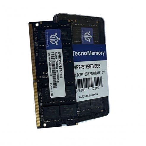 Memoria ram TecnoMemory Sodimm DDR4 8GB 2400Mhz KVR24S17S8T/8GB