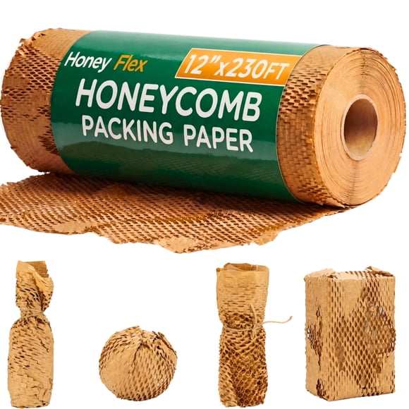 Papel de embalaje tipo panal Honey Flex, rollo de 30 cm x 70 m