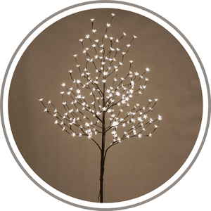 Genérica - Lámpara Ambiente Diseño Árbol Luz Fría Blanca 150Cm
