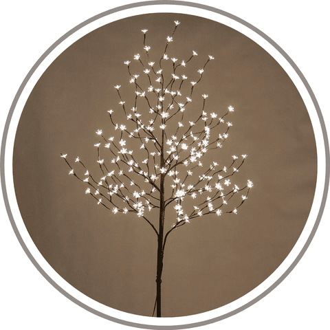Genérica - Lámpara Ambiente Diseño Árbol Luz Fría Blanca 150Cm