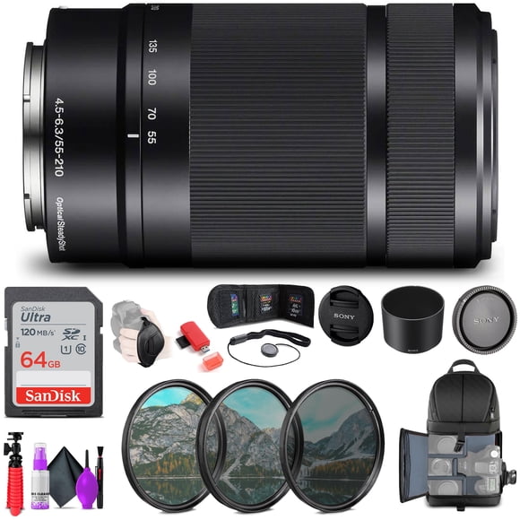 Lente E 55 210 Mm F 4 5 6 3 Oss (negro) Con Accesorios