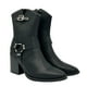 thumbnail image 2 of Bota Cowboy para Mujer Color Negro con Hebilla y Aros, 2 of 5