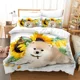 thumbnail image 2 of 3D Dog Duvet Cover Queen For Teen Boys Room Decor Microfiber Animal Theme Bedding Set Cute Pet Puppy Floral Comforter Cover, 2 of 5