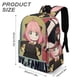 thumbnail image 3 of Spy × Family-theme Backpack, Campus style schoolbag Bookbag with Adjustable Shoulder Straps And Large Zip Compartment, Unisex Travel Bags.42x30x15cm, 3 of 6