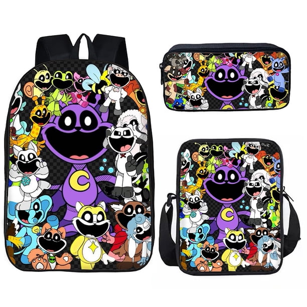 New Scary Poppy Smiling Animal Smiling Critters Student Casual Backpack Shoulder Bag Pencil Case Three-piece Set of School Gifts