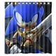 thumbnail image 1 of Cortina de ducha de Sonic the Hedgehog, juego de cortina de baño con ganchos, tamaño 66 x 72 pulgadas, 1 of 3